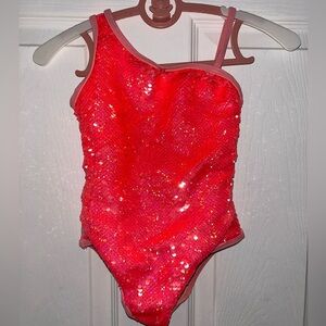 Shade Critters Pink Sequin One-Shoulder Swimsuit
